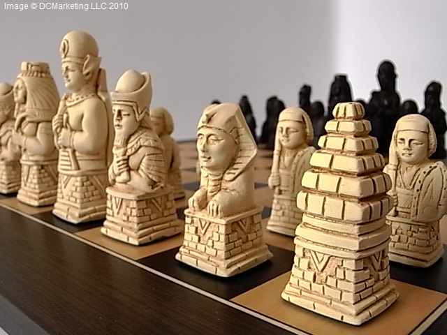 Luxury Wooden Ancient Egyptian Theme Chess Set